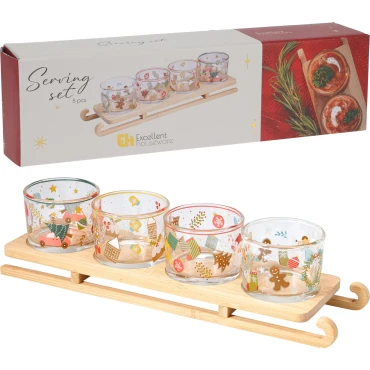 JK Home Décor - Βάση για Μπώλ Χριστουγέννων 32x8.5cm S/5