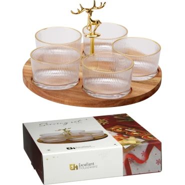 JK Home Décor - Βάση για Μπώλ Χριστουγέννων 25cm S/6