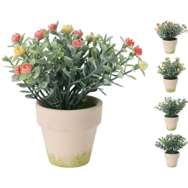 JK Home Décor - Γλαστράκι με Φυτό 7x15cm 4Σχδ
