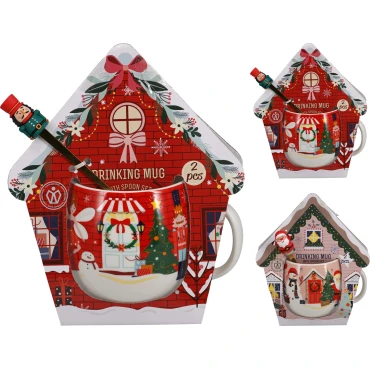 JK Home Décor - Κούπα με Κουτάλι 550ml 2Σχδ S/2
