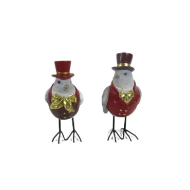 JK Home Décor - Bird Polyresin 11.5x7.5x15cm S/2
