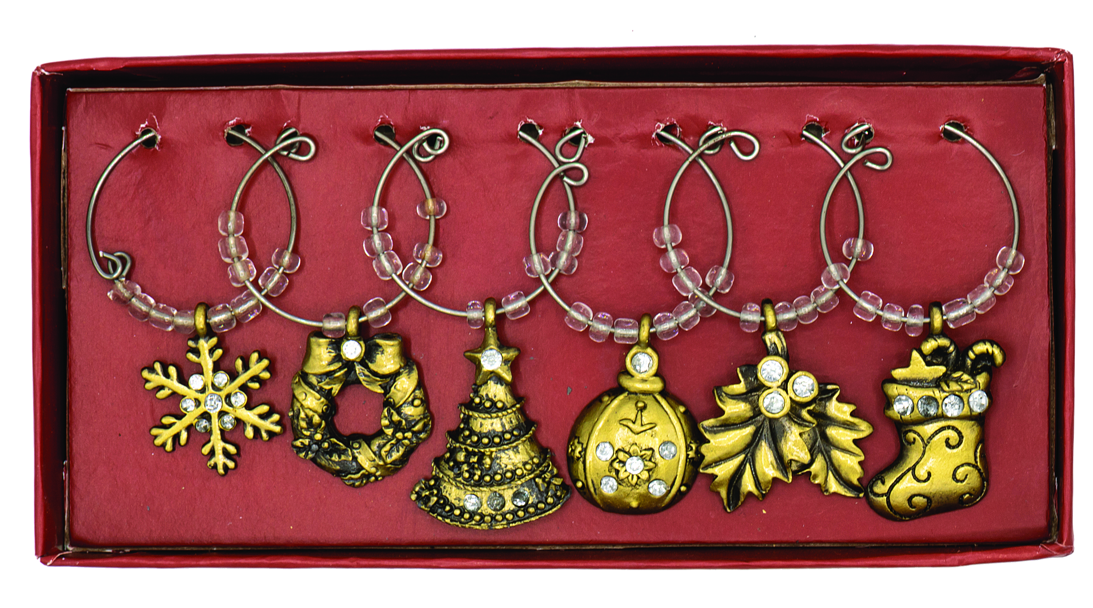 JΚ Home Décor - Κρίκοι για Ποτήρια Επικασσιτερωμένοι S/4