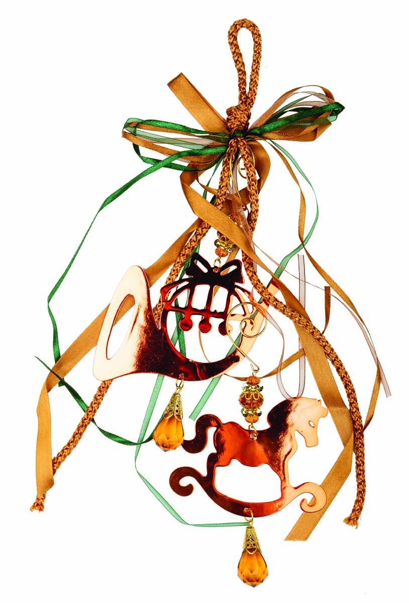 JΚ Home Décor - Γούρι Στολίδι Μεταλλικό Μπρονζέ 50cm