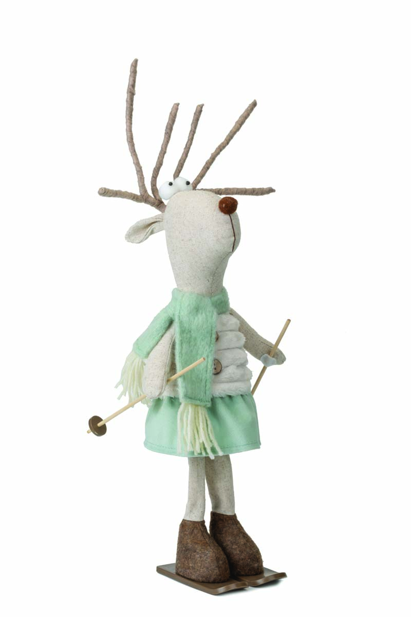 JK Home Décor - Ταρανδίνα Mint Ski 14x12x53cm