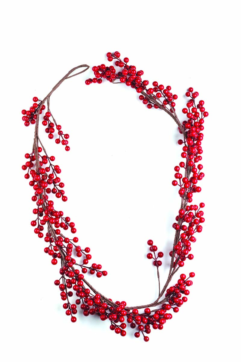 JK Home Décor - Γιρλάντα Berries Κόκκινη 160cm