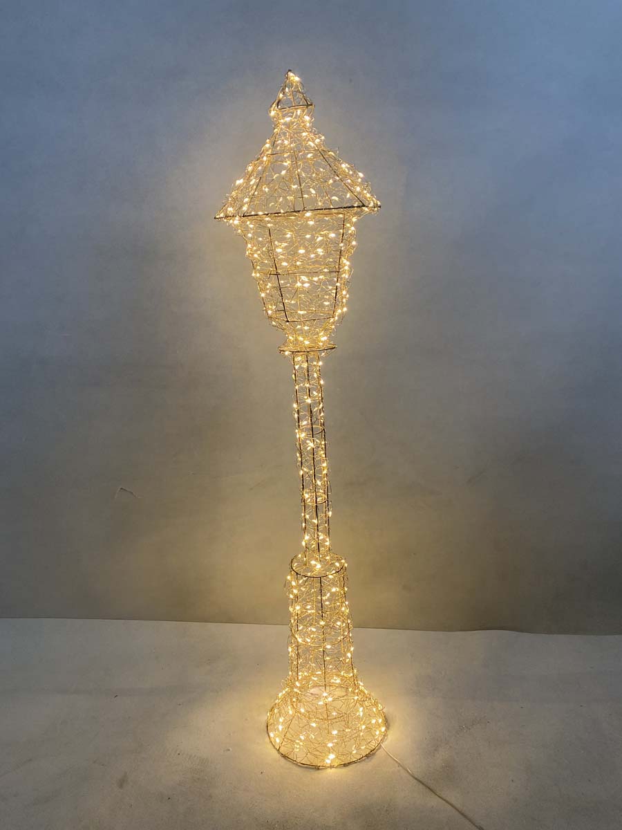 JK Home Décor - Φανοστάτης Μεταλλικός Χρυσό 400LED WW 90x21x18cm