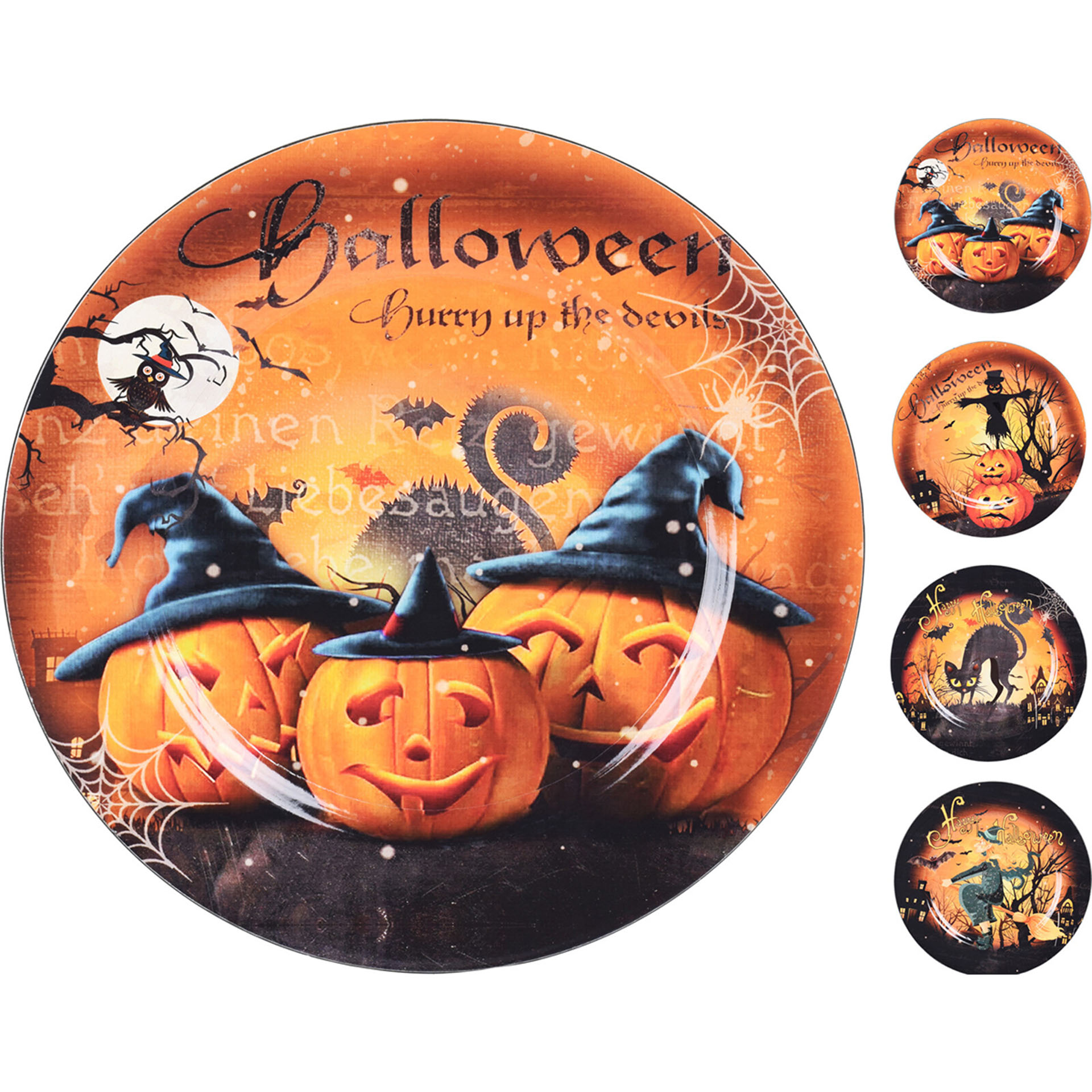 JK Home Décor - Πιατέλα Spooky Scene 4Σχδ 33cm