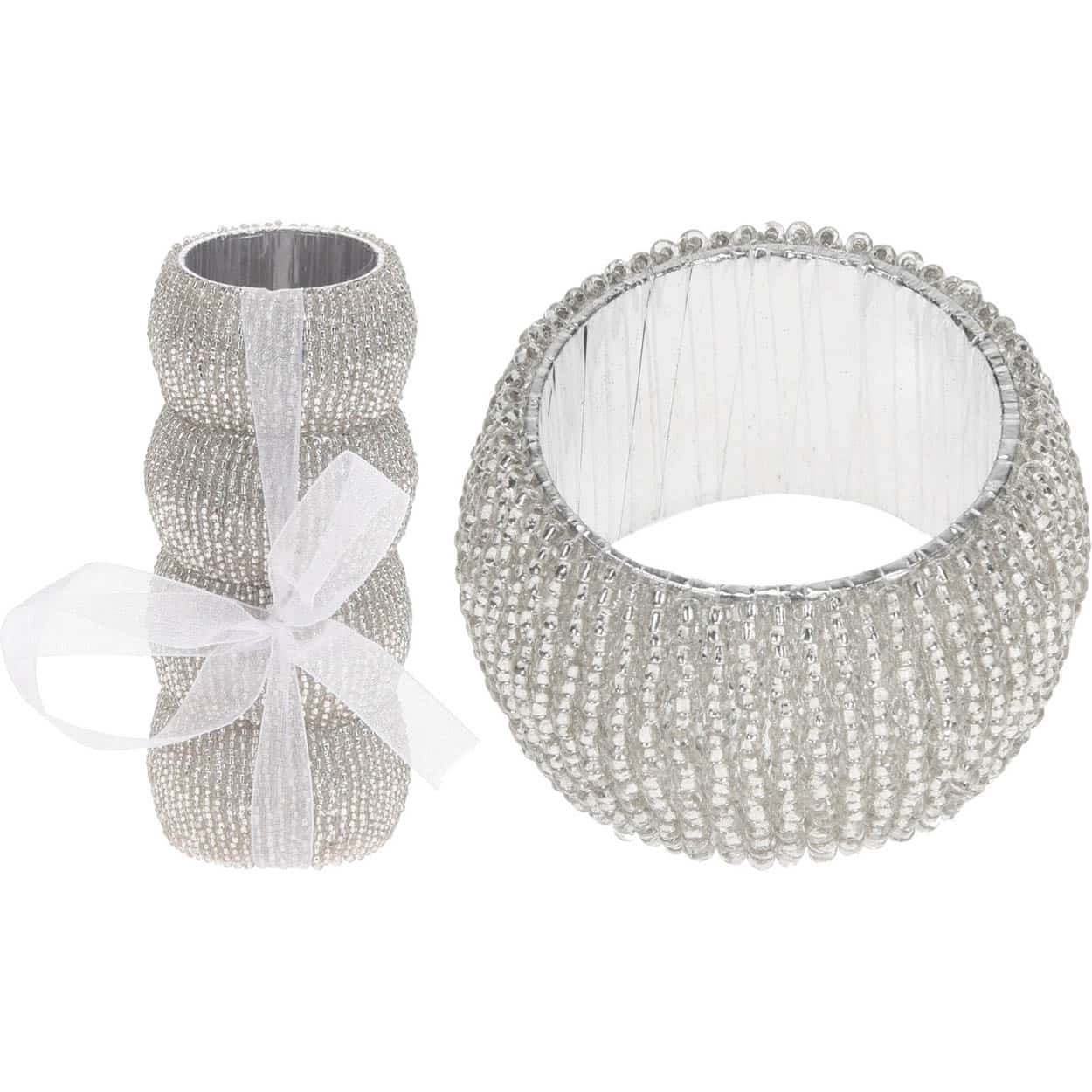 JΚ Home Décor - Κρίκοι Πετσέτας Χάντρινοι Ασημί S/4 5.5cm JΚ Home Décor - Κρίκοι Πετσέτας Χάντρινοι Ασημί S/4 5.5cm