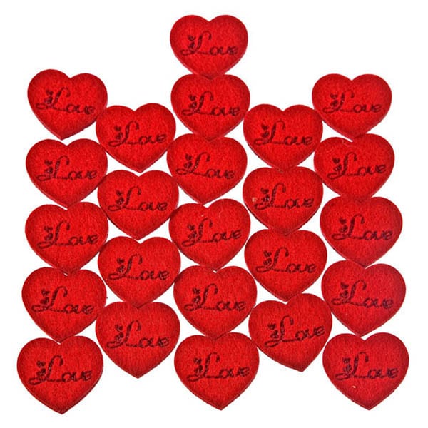 JΚ Home Décor - Καρδούλες Ύφασμάτινα Αυτοκόλλητα 4cm S/24 JΚ Home Décor - Καρδούλες Ύφασμάτινα Αυτοκόλλητα 4cm S/24