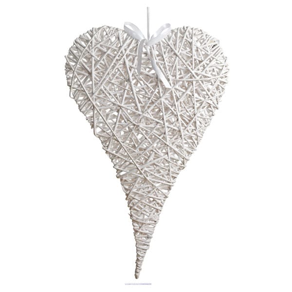 JΚ Home Décor - Ψάθινη Καρδιά Λευκή Κρεμαστή 60x100cm JΚ Home Décor - Ψάθινη Καρδιά Λευκή Κρεμαστή 60x100cm