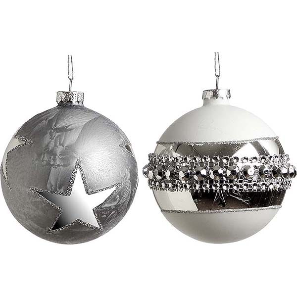 JΚ Home Décor - Μπάλα Γυάλινη 2Σχδ 8cm JΚ Home Décor - Μπάλα Γυάλινη 2Σχδ 8cm