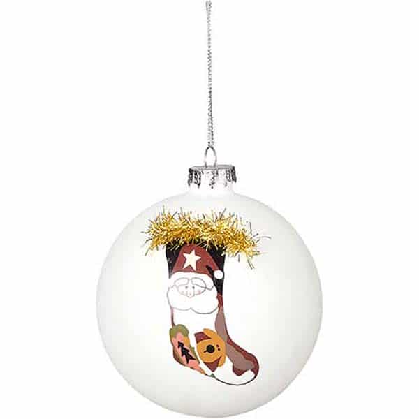 JΚ Home Décor - Μπάλα Γυάλινη Λευκή 10cm JΚ Home Décor - Μπάλα Γυάλινη Λευκή 10cm