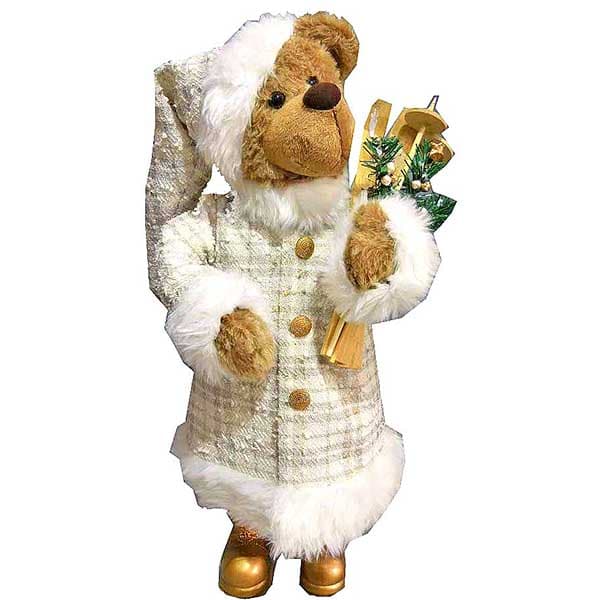 JΚ Home Décor - Αρκουδάκι Mπεζ με Παγοπέδιλα 70cm JΚ Home Décor - Αρκουδάκι Mπεζ με Παγοπέδιλα 70cm