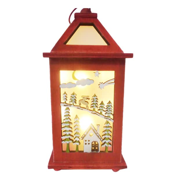 JΚ Home Décor - Φανάρι Ξύλινο LED Κόκκινο 9x9x20cm JΚ Home Décor - Φανάρι Ξύλινο LED Κόκκινο 9x9x20cm