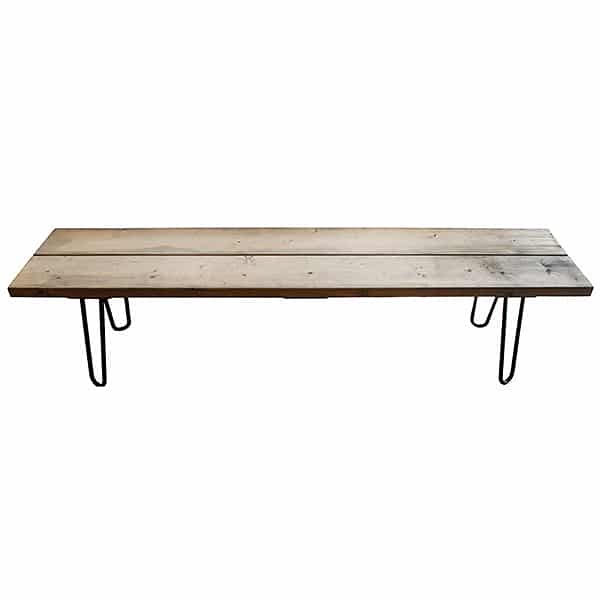 JΚ Home Décor - Παγκακι Ξύλινο με Μεταλλικά Ποδιά 180x36.5x45cm