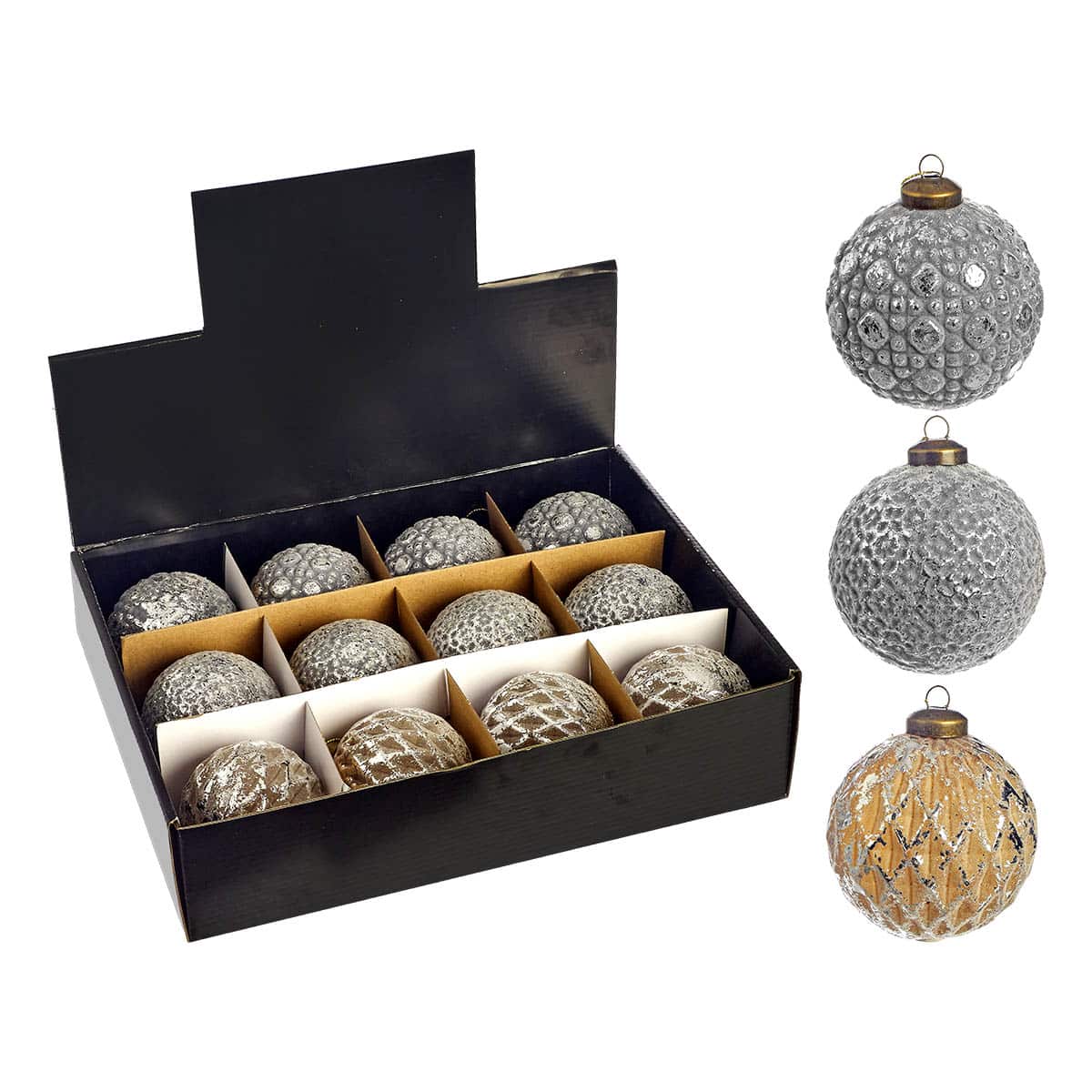 JΚ Home Décor - Μπάλα Γυάλινη 3Σχδ 8cm JΚ Home Décor - Μπάλα Γυάλινη 3Σχδ 8cm