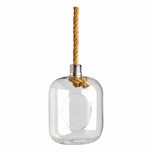 JΚ Home Décor - Γυάλινο σε Σχήμα Λάμπας με Άνοιγμα 17x22cm JΚ Home Décor - Γυάλινο σε Σχήμα Λάμπας με Άνοιγμα 17x22cm