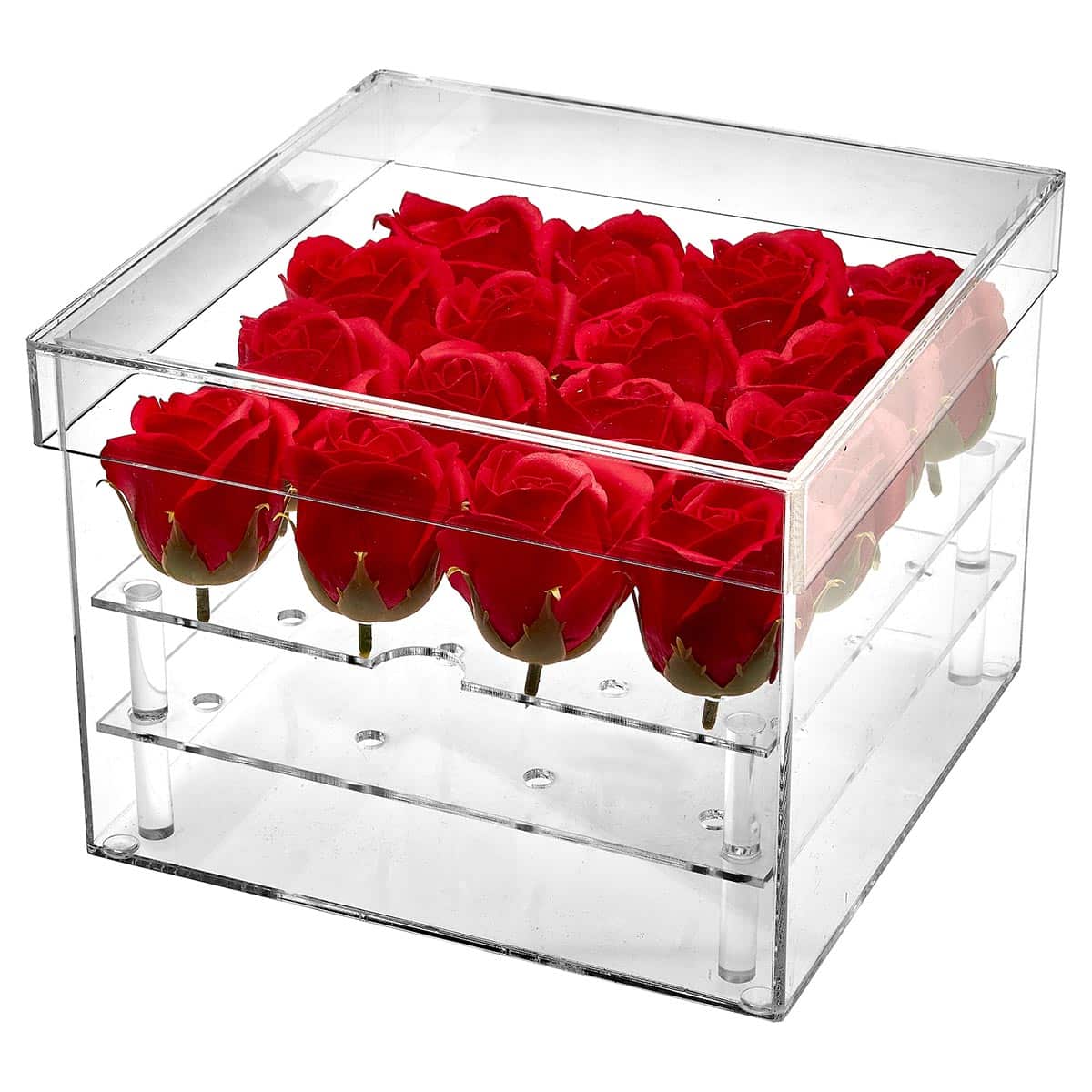 JΚ Home Décor - Κουτί Ακρυλικό με Βάση - 16 Λουλούδια 21x15.5cm JΚ Home Décor - Κουτί Ακρυλικό με Βάση - 16 Λουλούδια 21x15.5cm