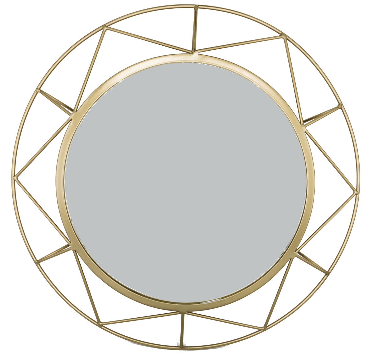 JΚ Home Décor - Καθρέφτης Golden Wire 46cm