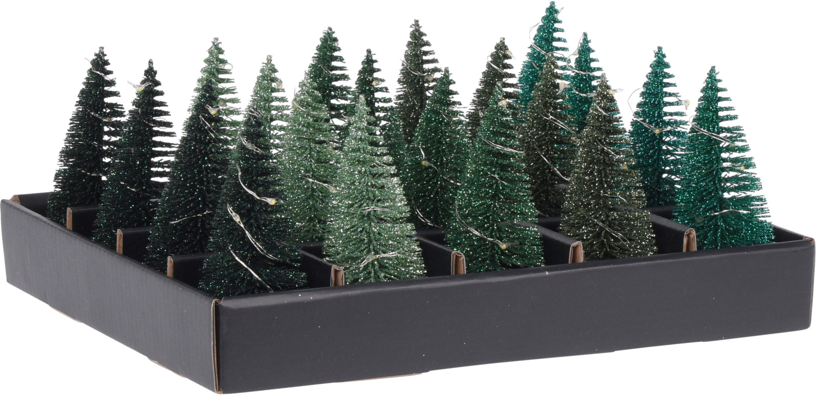 JΚ Home Décor - Δεντράκι Πλαστικό Πράσινο Φωτιζόμενο WW 4x10cm