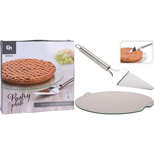 JΚ Home Décor - Πιατέλα Γυάλινη 34cm