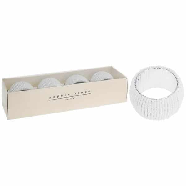 JΚ Home Décor - Πετσετοθήκη Λευκή S/4 5cm