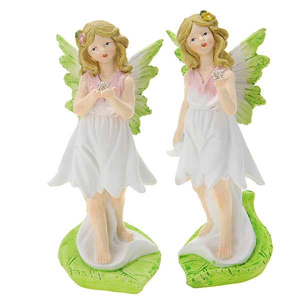 JΚ Home Décor - Άγγελοι Κεραμικοί 2Σχδ 7x6.5x15cm