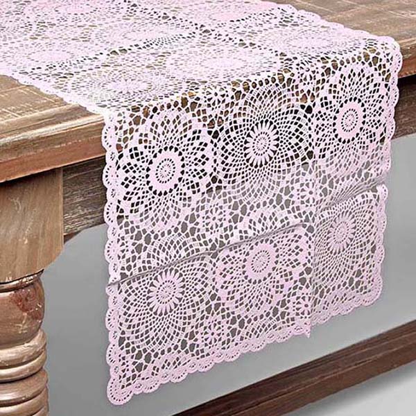 JΚ Home Décor - Ράνερ Πλαστικό Ροζ 40x150cm