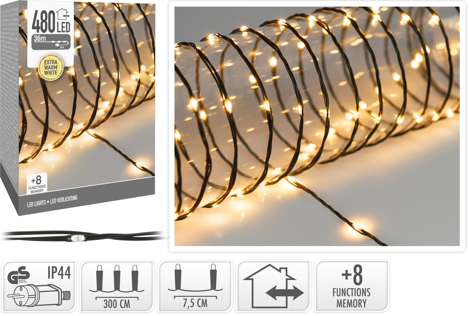 JΚ Home Décor - Λαμπάκια Εύκαμπτο Καλώδιο EWW 480LED JΚ Home Décor - Λαμπάκια Εύκαμπτο Καλώδιο EWW 480LED
