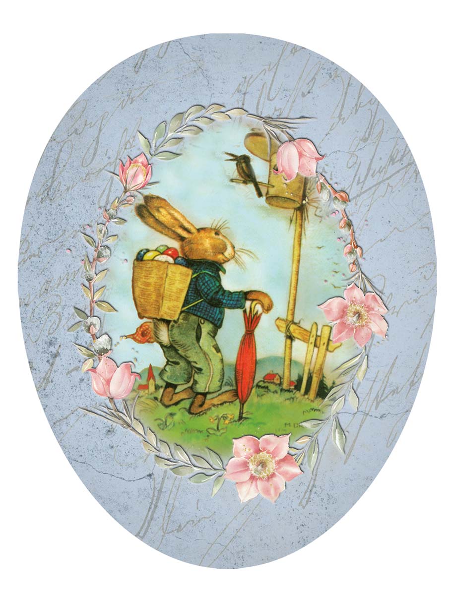 JK Home Décor - Αυγό Χάρτινο Ανοιγόμενο Easter Joy 35cm