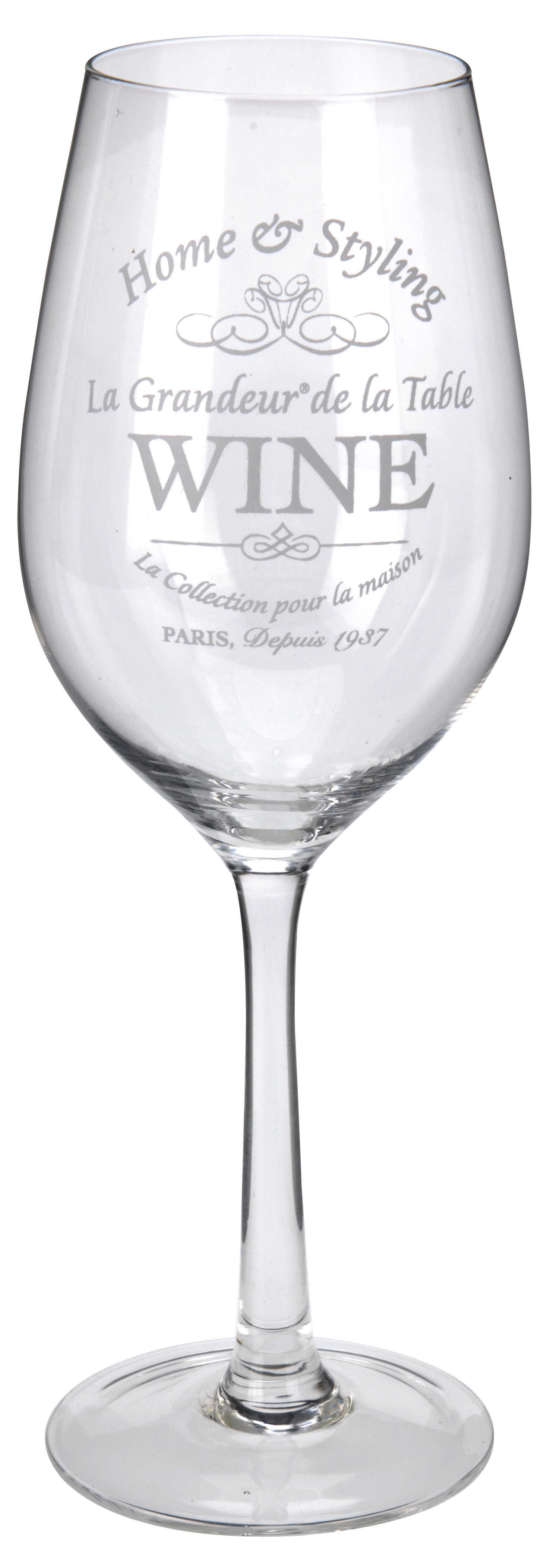 JΚ Home Décor - Ποτήρι Κρασιού Γυάλινο Με Σxεδιο 9x27cm