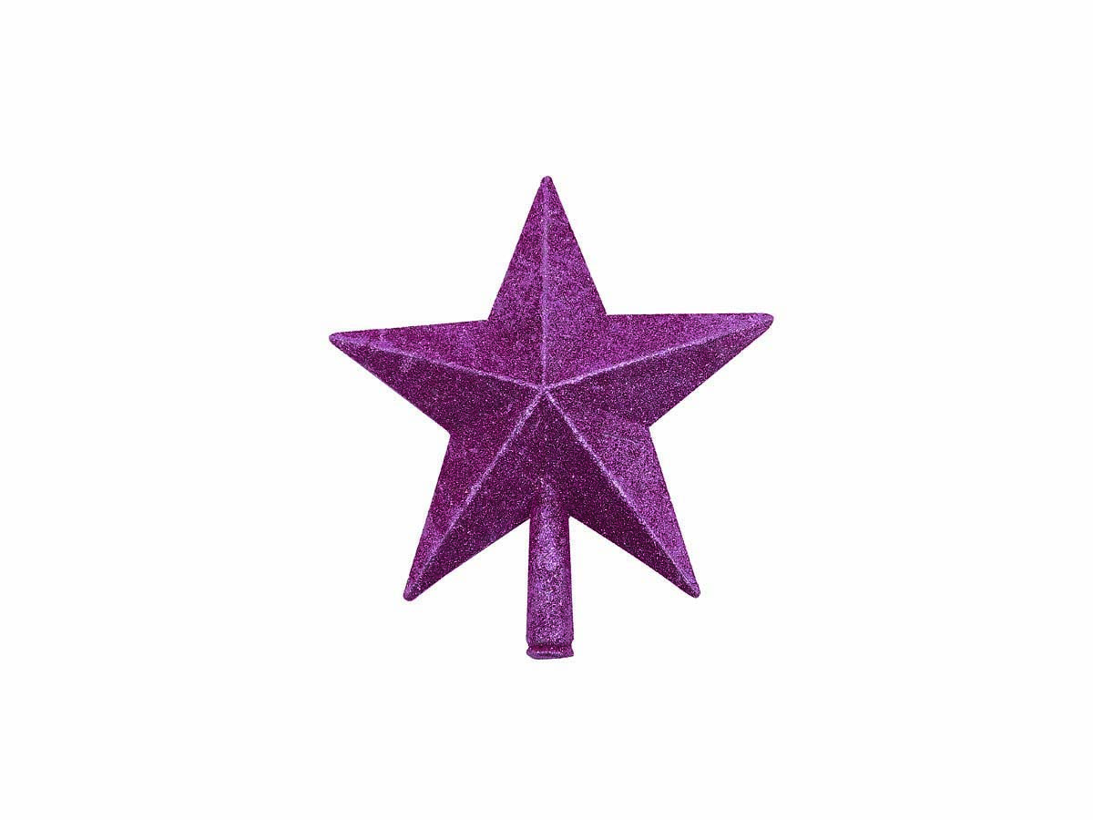 JΚ Home Décor - Κορυφή Δέντρου Πλαστική Με Glitter Ροζ 20cm