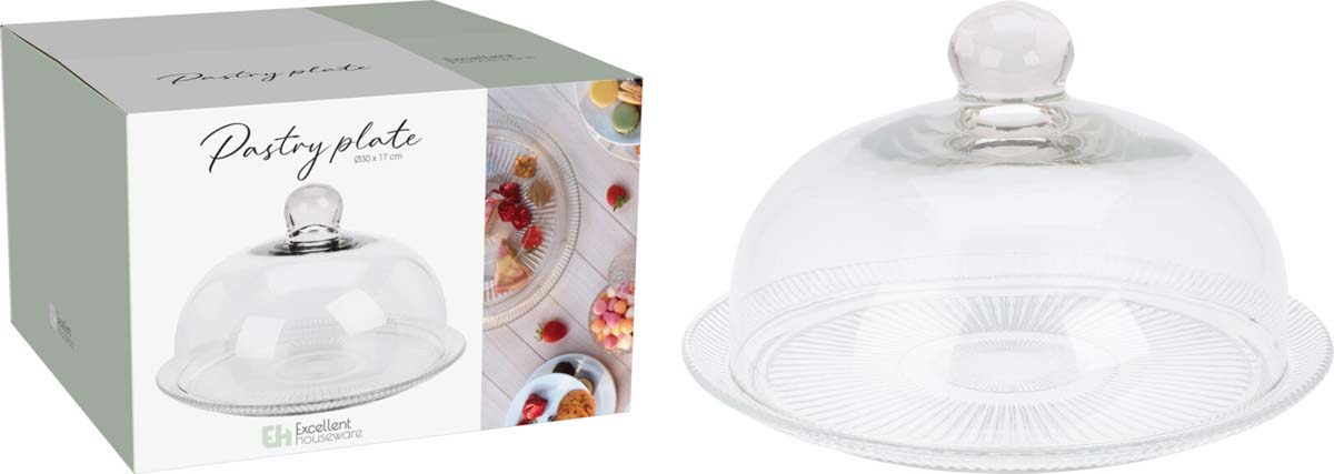 JK Home Décor - Τουρτιέρα από Γυαλί 30x17cm
