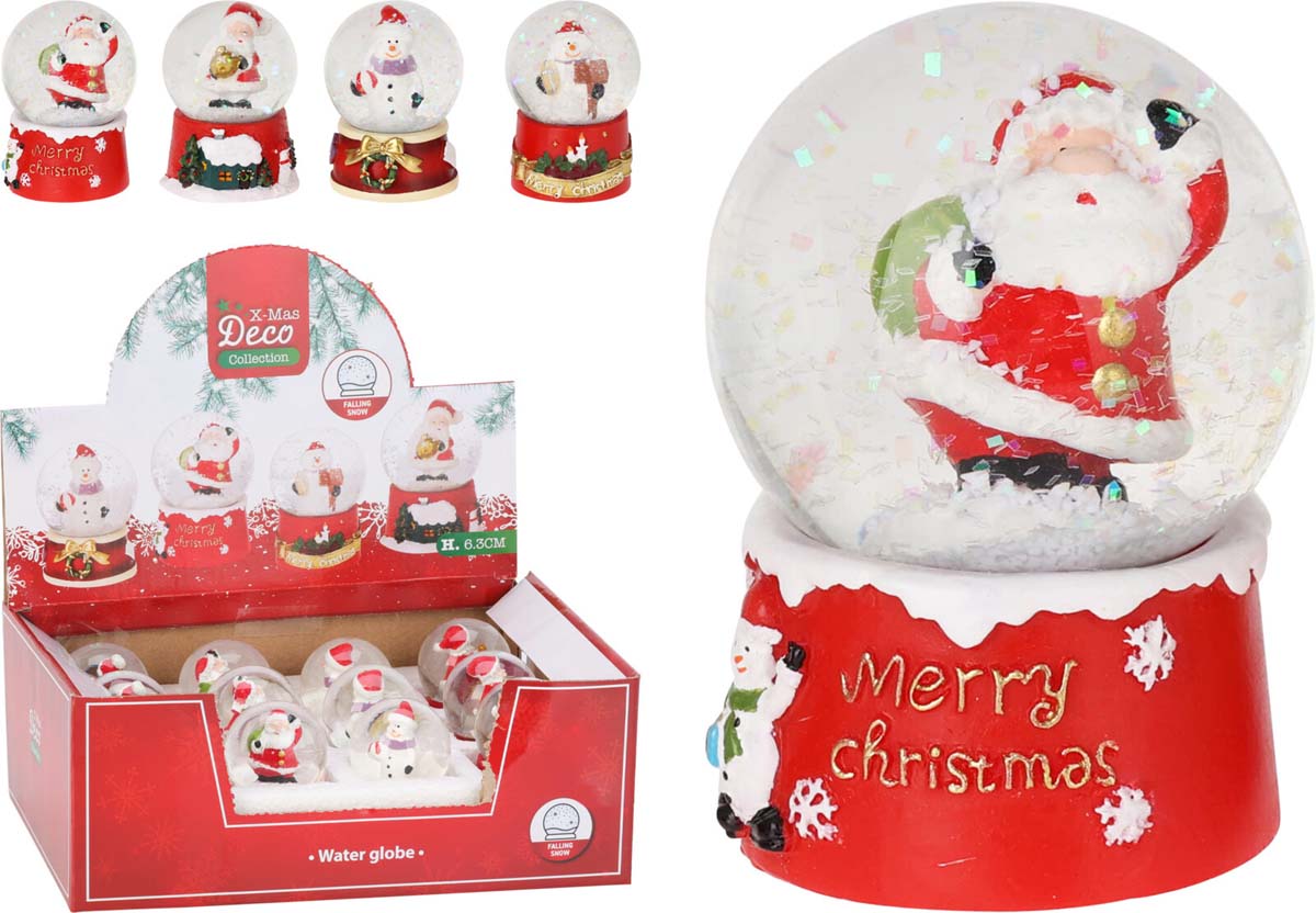 JK Home Décor - Νερόμπαλα Χριστουγέννων 6cm 4Σχδ