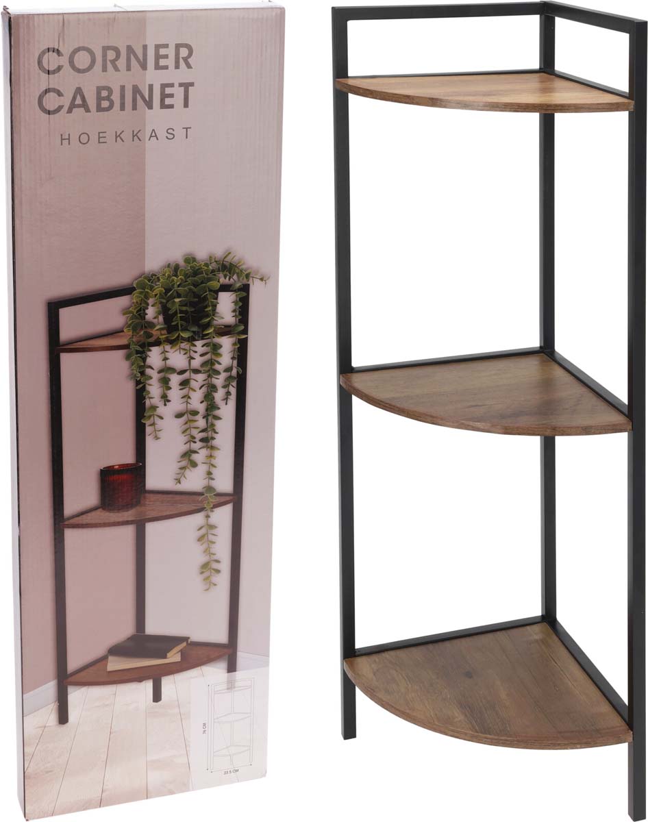 JK Home Décor - Ραφιέρα 3-Επιπέδων από MDF 23x23x76cm