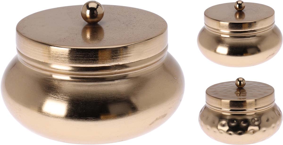 JK Home Décor - Μπιζουτιέρα από Μέταλλο Χρυσό 10x7cm 2Σχδ