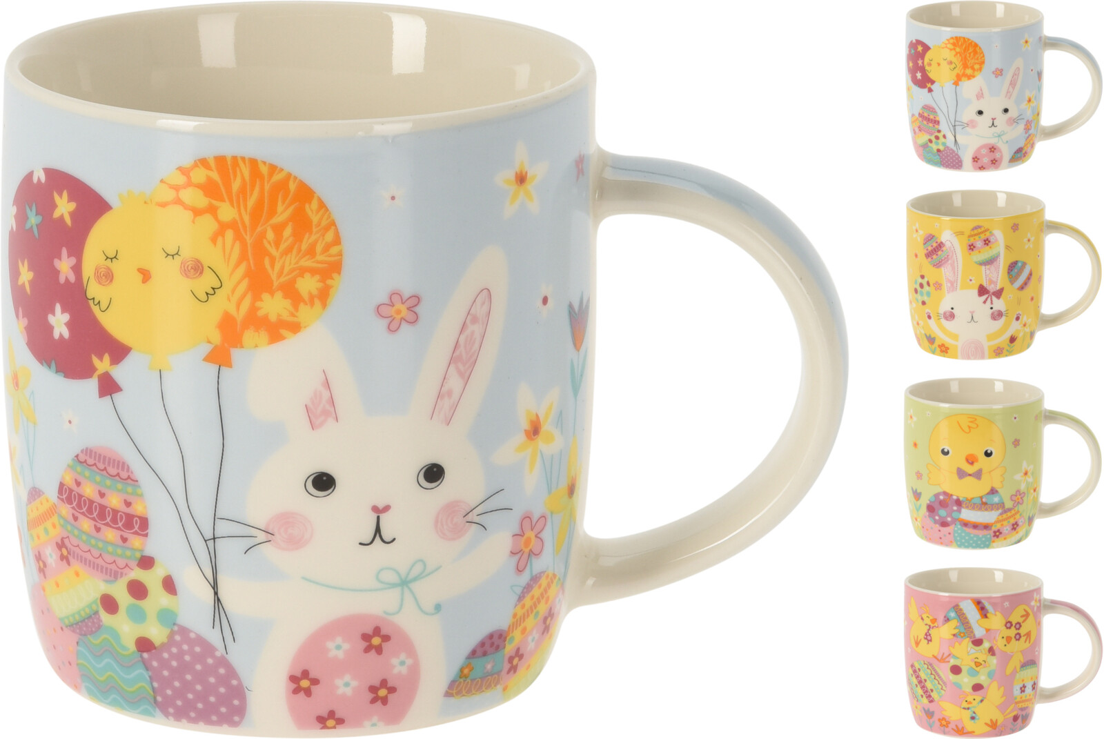 JK Home Décor - Κούπα Πάσχα Πορσελάνη 370ml 12x9cm 4Σχδ