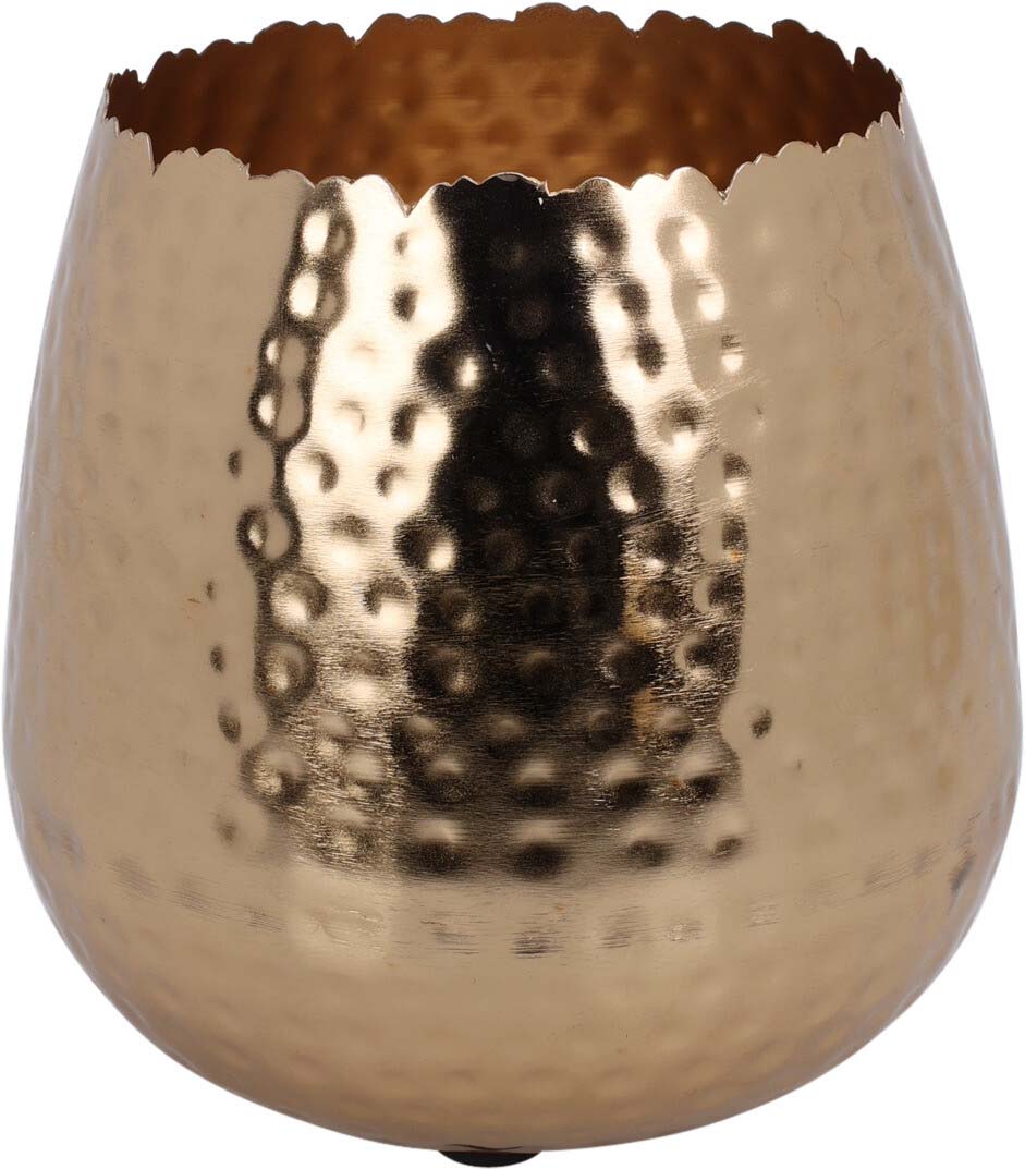 JK Home Décor - Βάζο από Μέταλλο Χρυσό 18x18cm