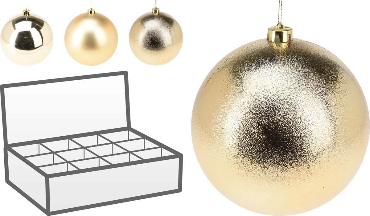 JK Home Décor - Μπάλα Χρυσή Πλαστική 14cm 3Σχδ JK Home Décor - Μπάλα Χρυσή Πλαστική 14cm 3Σχδ