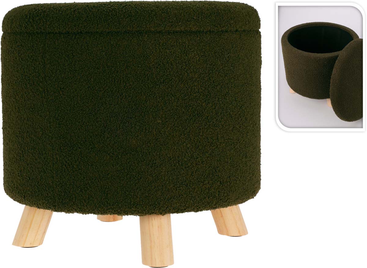 JK Home Décor - Σκαμπώ Αποθήκευσης Πρόβατο Πράσινο 40cm