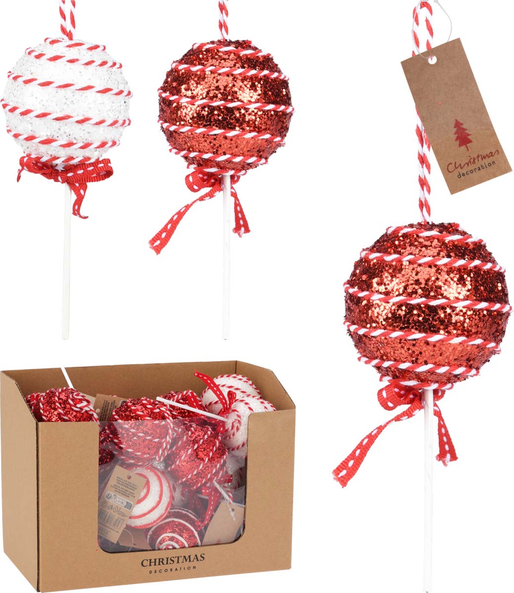 LOLLIPOP 13CM HANGING DECO 4ASS LOLLIPOP 13CM HANGING DECO 4ASS