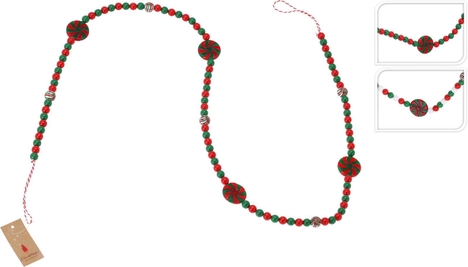 JK Home Décor - Γιρλάντα με Χάντρες 140cm 3Σχδ