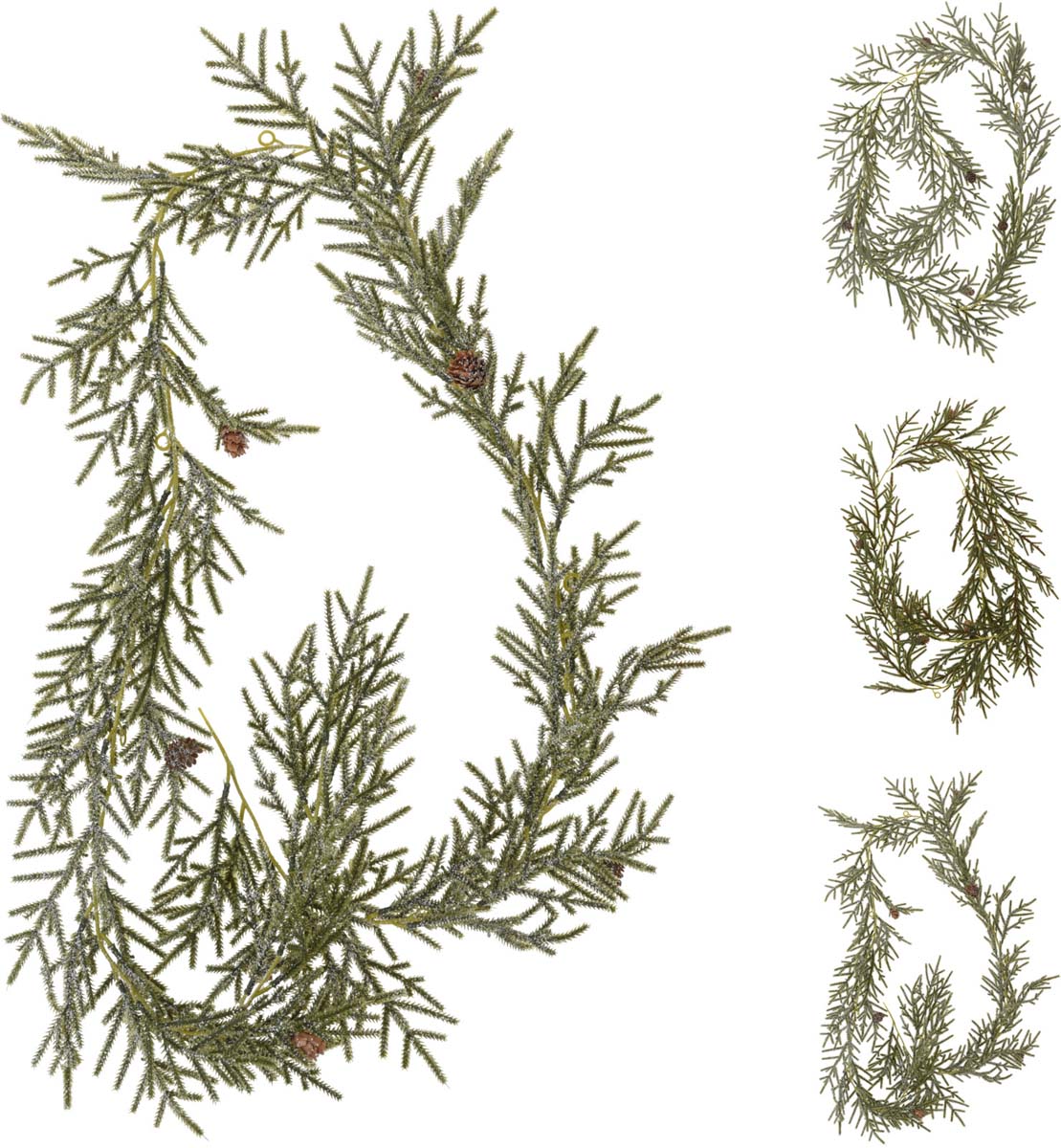 JK Home Décor - Γιρλάντα PE Φυσική σε Πράσινο 180cm 3Σχδ