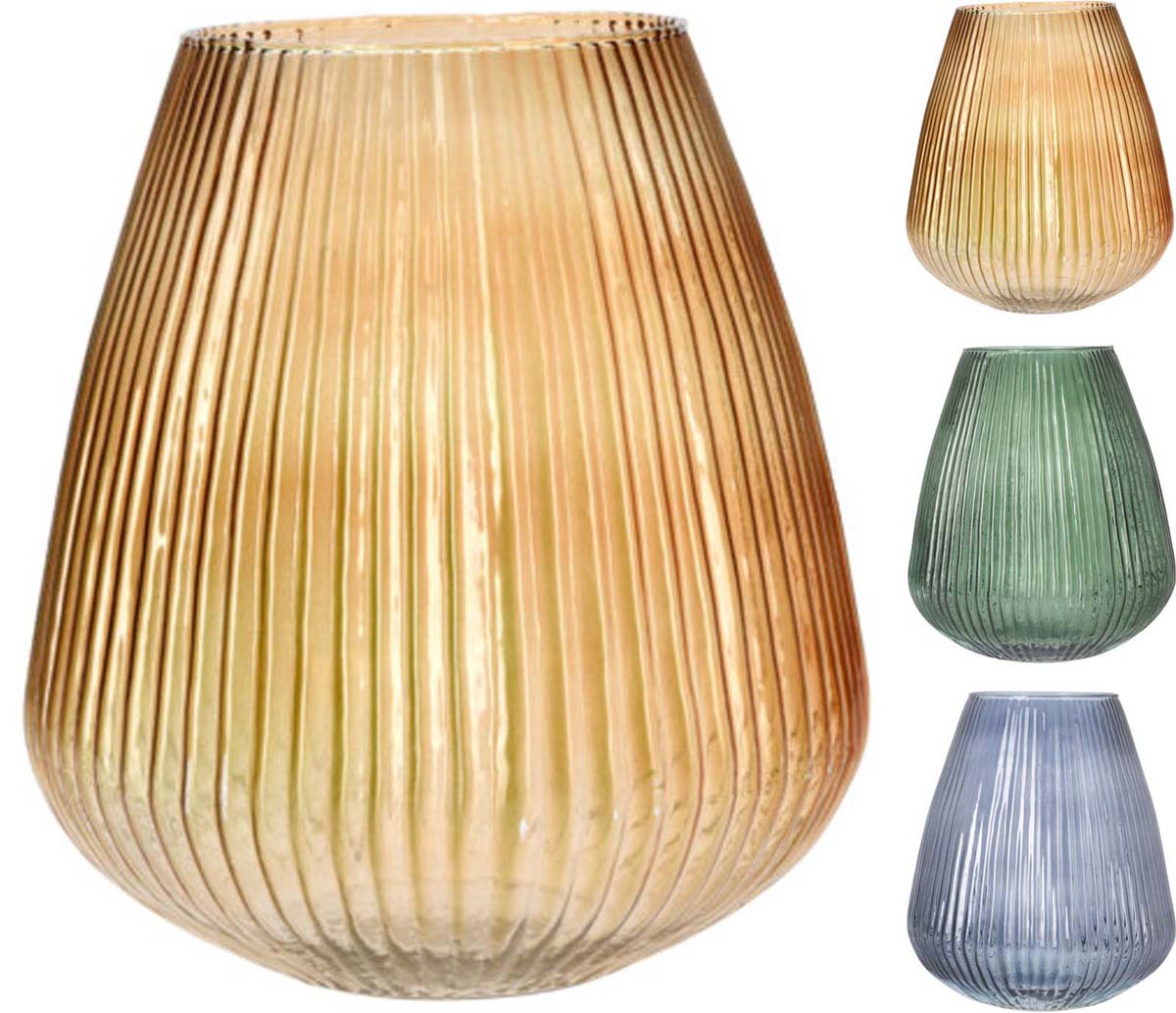 JK Home Décor - Βάζο από Γυαλί 24x28cm 3Σχδ