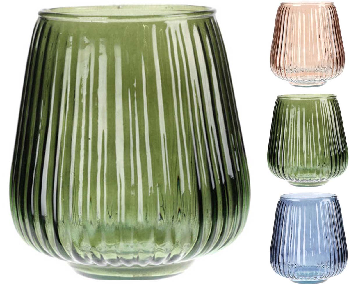 JK Home Décor - Βάζο από Γυαλί 16.5x18.5cm 3Σχδ