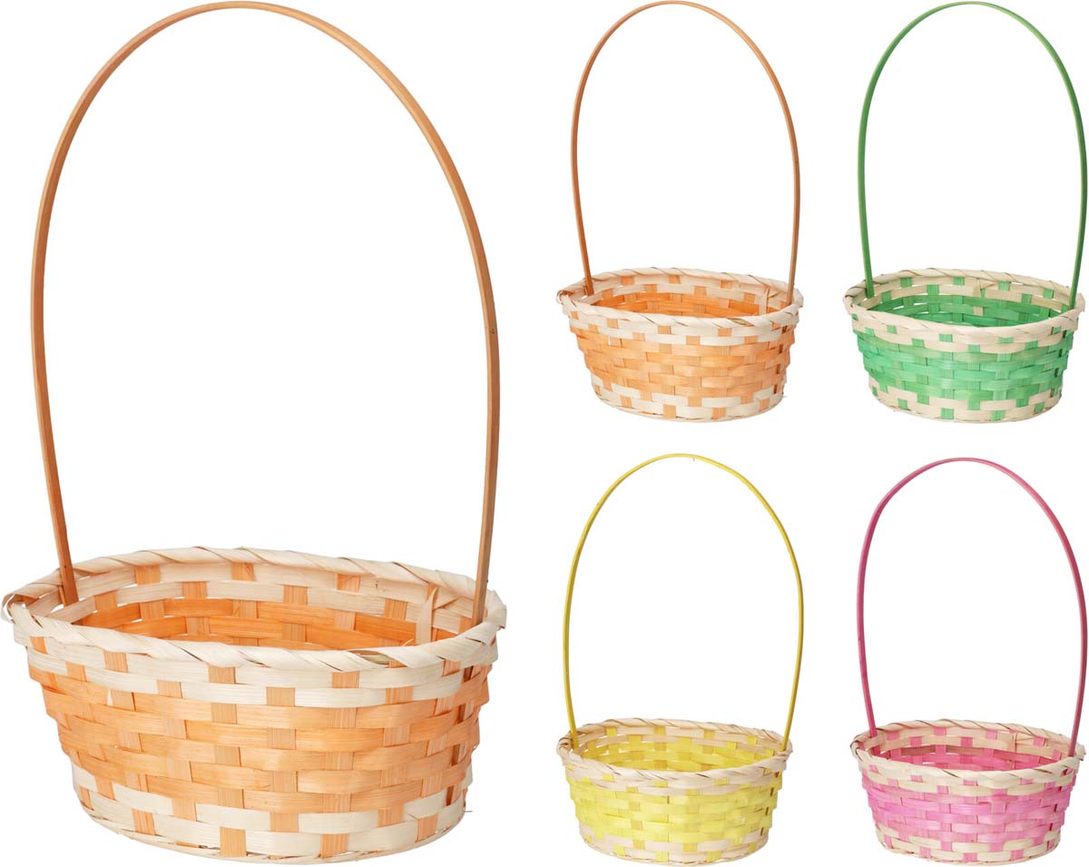 JK Home Décor - Καλάθι Bamboo 24x20x11-38cm 4Σχδ