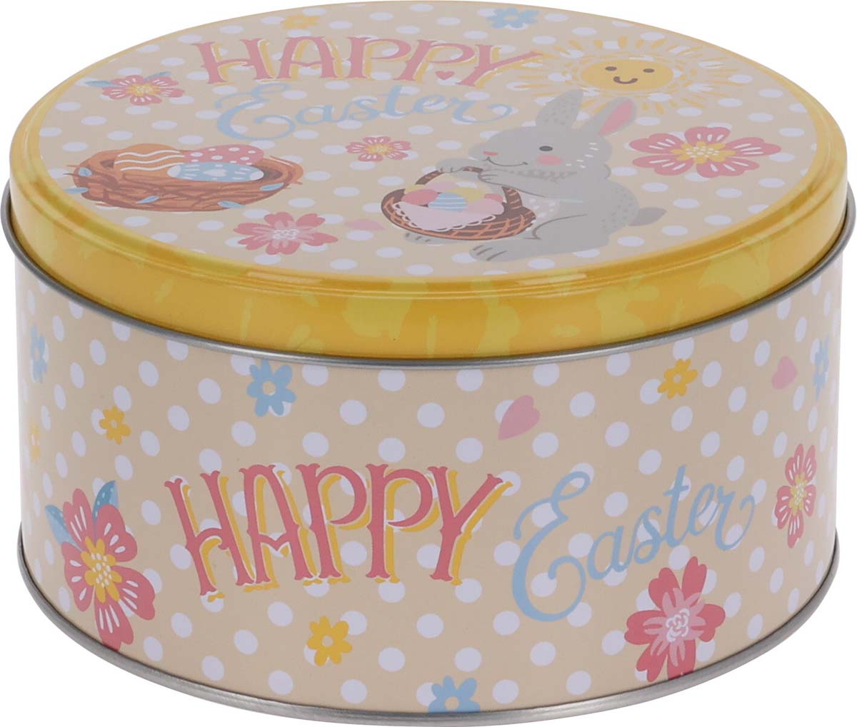 JK Home Décor - Κουτί Μεταλλικό Happy Easter 13.5x7cm