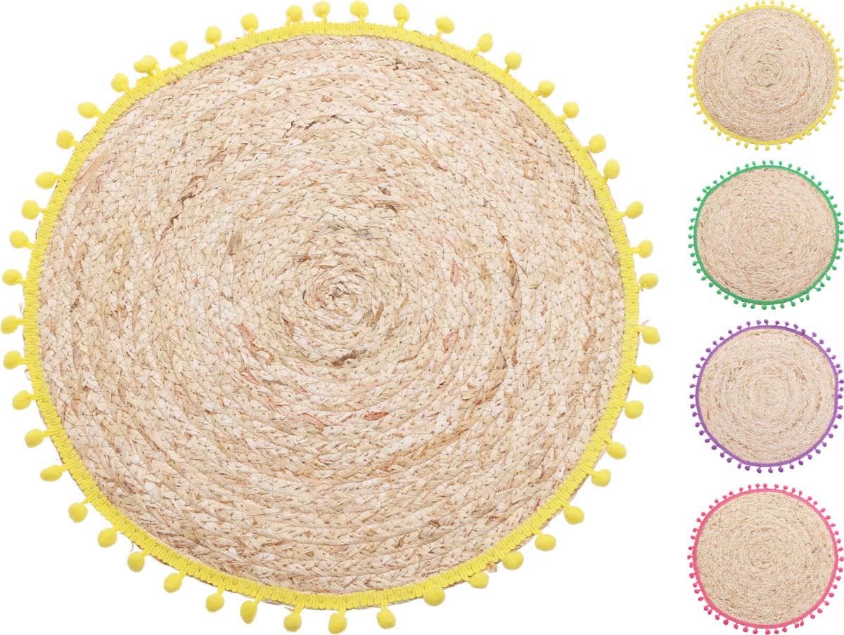 JK Home Décor - Σουπλά με PomPom 37cm 4Σχδ