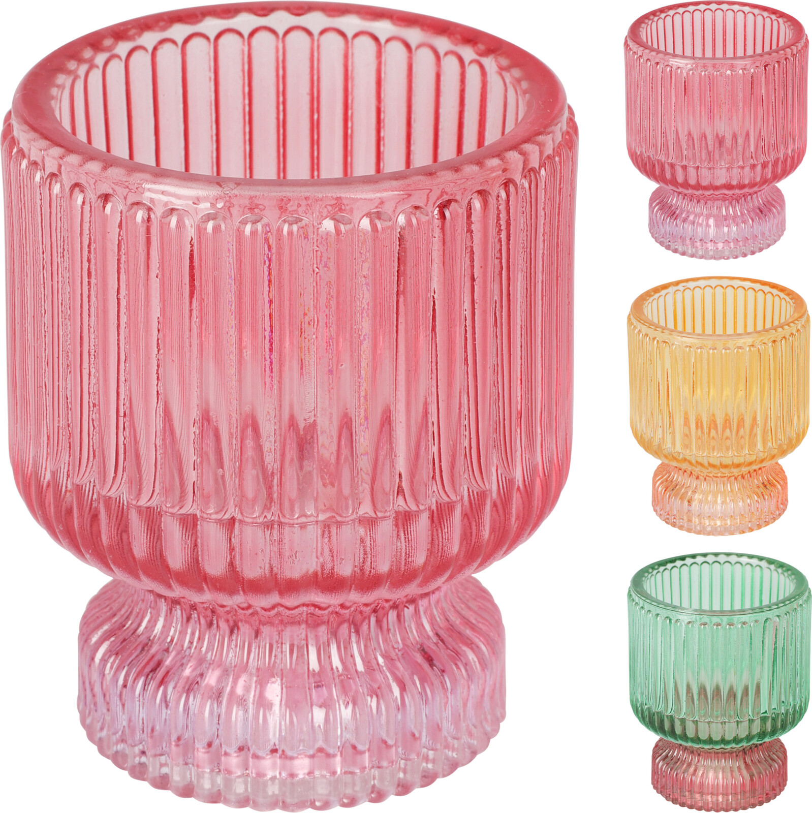 JK Home Décor - Κηροπήγιο από Γυαλί 8x6cm 3Σχδ