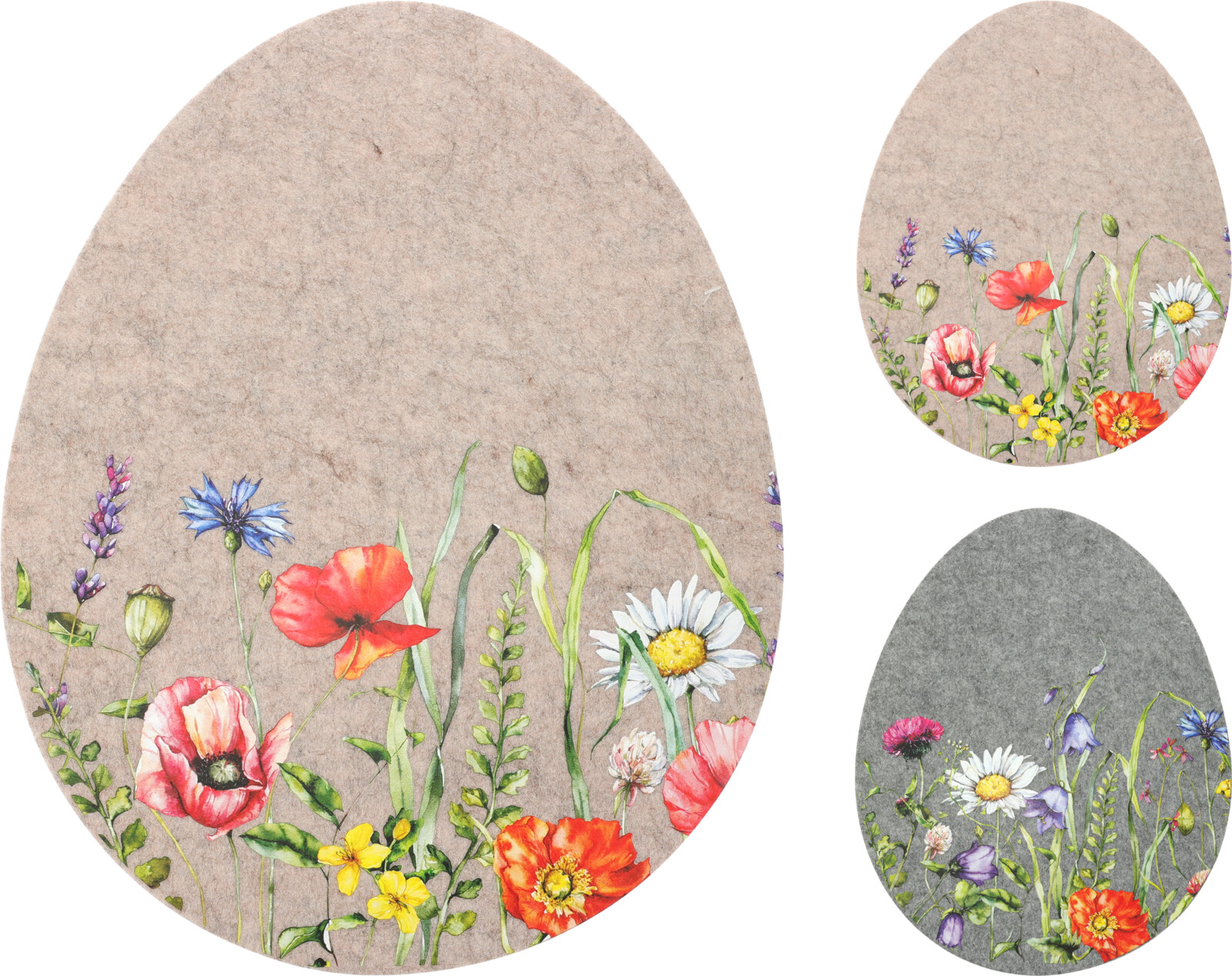 JK Home Décor - Σουπλά Αυγό από Τσόχα 31x40cm 2Σχδ